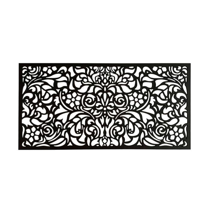 Matrix 1160 x 580mm Charcoal Baroque Wall Art
