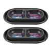 2PK Paws & Claws Anti-Ant Double Pet Dog Bowl 27x16x4cm Dark Grey