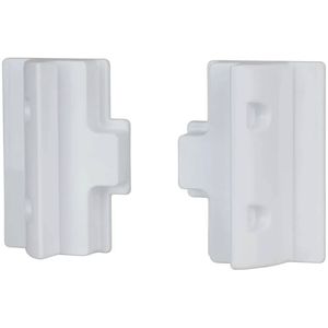 Solar Panel Side Mounting Brackets - White ABS Pair for Caravan RV Roof Mount
