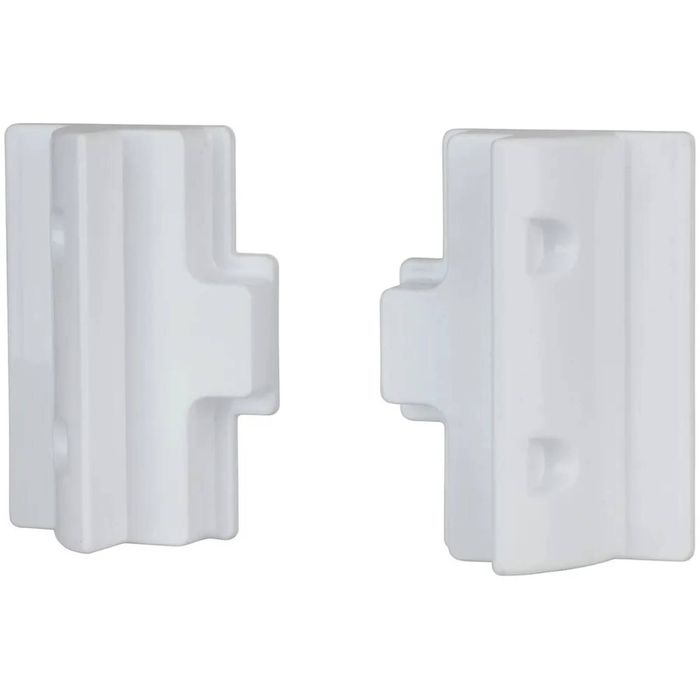 Solar Panel Side Mounting Brackets - White ABS Pair for Caravan RV Roof Mount