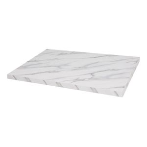 Bolero Table Top Pre-drilled Rectangular Marble Effect 1100x700mm