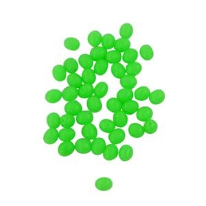 Swimerz 6.4x8.3mm Lumo Oval Beads Green, 50 Pack