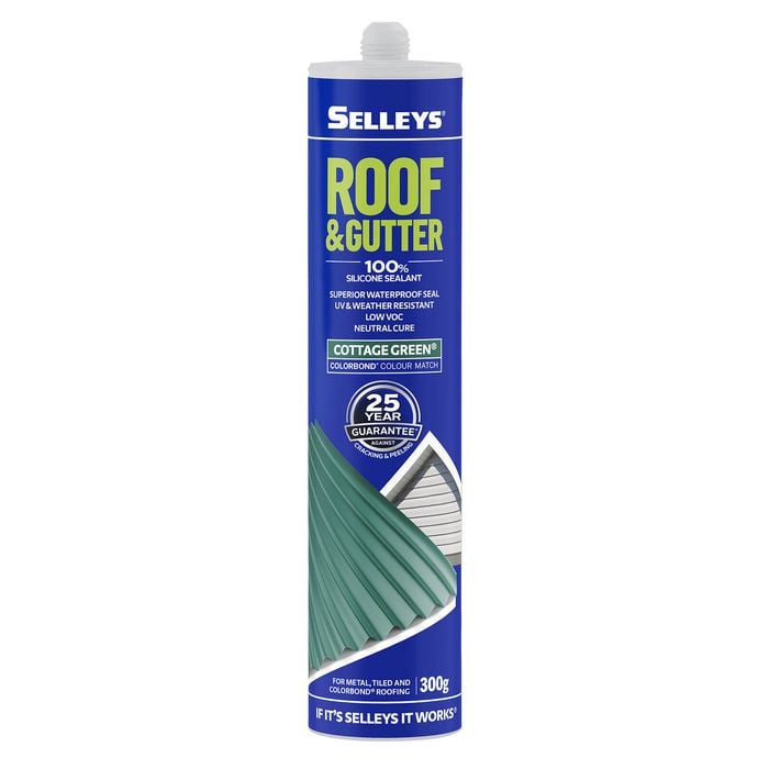 Selleys 300g Cottage Green Roof And Gutter Silicone Waterproof Sealant