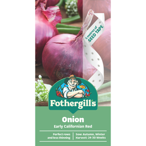 Fothergill's Onion Early Californian Red Seed Tape