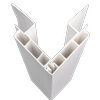 Dynex 2700mm White Palliside Boxed Corner - Pair