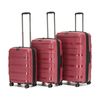 3pc Tosca Comet PP Suitcase Set Hard Case Lightweight Luggage Rumba Red