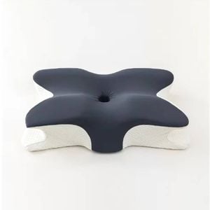 NNEOBA Butterfly-Shaped Orthopedic Memory Foam Pillow Cervical Neck Support Grey