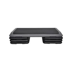 Aerobic Step - Black Grey 110cm*40cm Cardio Exercise Stepper - 6 Black Riser