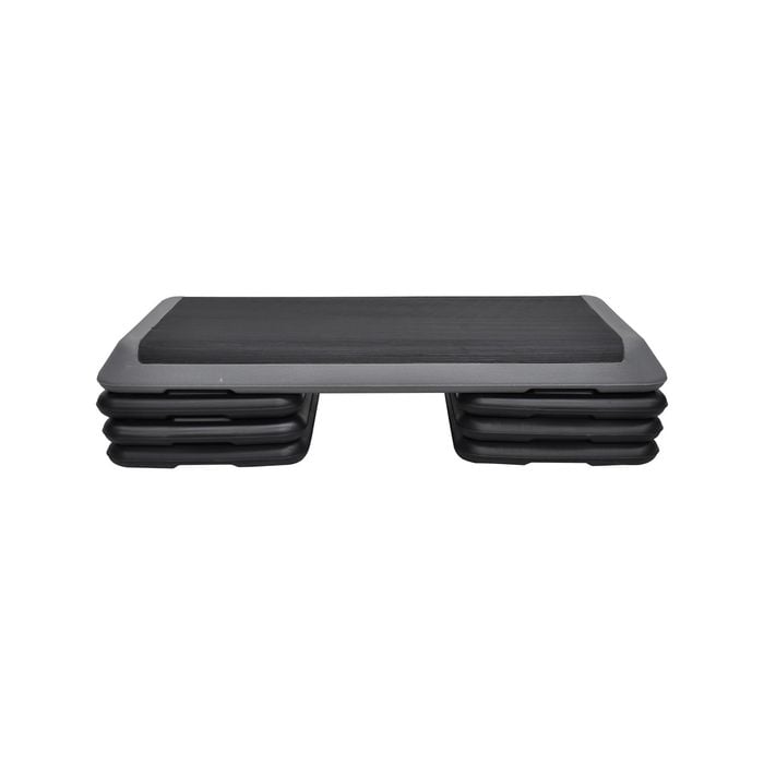 Aerobic Step - Black Grey 110cm*40cm Cardio Exercise Stepper - 6 Black Riser