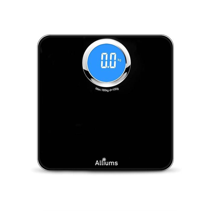 ALLIUMS Digital Body Weight Scale with Step-On Technology, High Precision and Highly Accurate (Black)