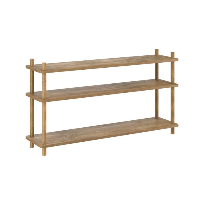 Flexi Storage Living Walnut 3 Tier Shelving Unit 
