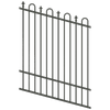 ProtectorAl 350 - 1200 x 1500mm Woodland Grey Raked Up to 15º Loop And Spear Top Pool Fence Panel