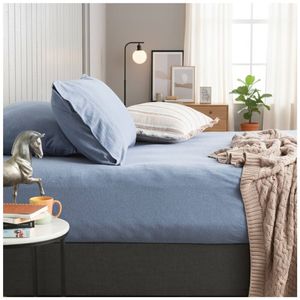 Renee Taylor Comfort T’s Organic Jersey Fitted & Pillowcase Ink Double