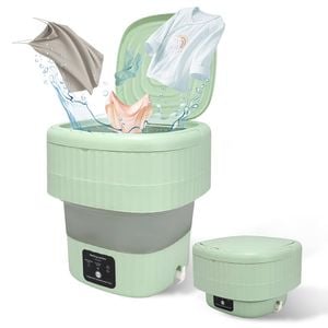 Catzon Foldable Washing Machine 9L 3 Modes with Blue Light-Green