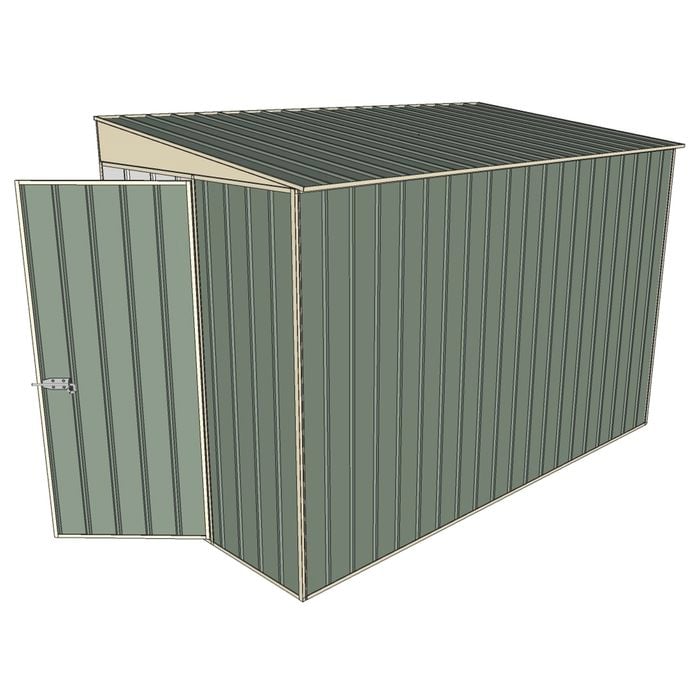 Build-a-Shed 1.5 x 3.0 x 2.0m Tunnel Shed Tunnel Hinged Door with No Side Doors - Green