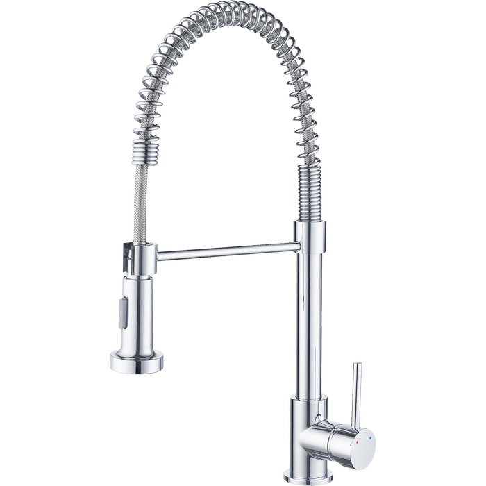 Estilo 35mm Chrome Coil Dual Function Tall Pull Down Sink Mixer
