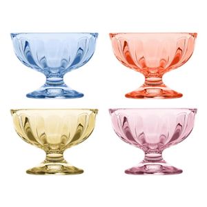 Porto Dessert Set of 4 Ice Cream Cups Multicolour