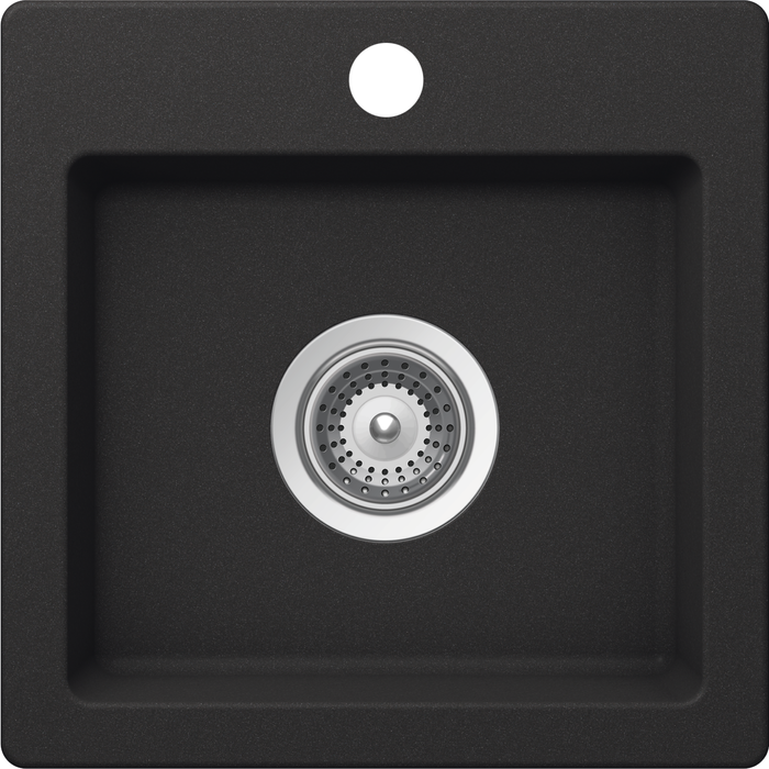 Abey Schock 1TH Onyx Black Virtus Sink 