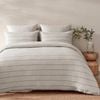 Dreamaker Jersey Luxe 100% Cotton Reversible Quilt Cover Set Oatmeal Queen Bed
