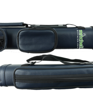 Mitchell Blue Vinyl Pool Snooker Billiard Stick TUBE Storage Case Holds 2 Cues
