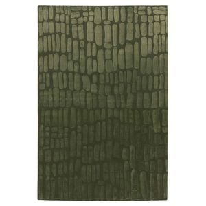 Loopsie-290cm X 200cm-nador Textured Green Rug