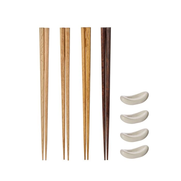 Davis & Waddell Wooden Chopsticks With Ceramic Rest Set