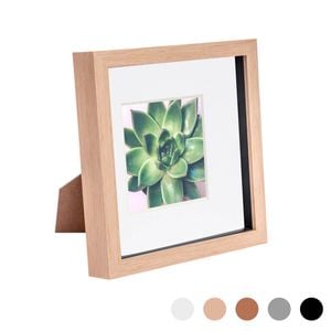 Nicola Spring Shadow Box Frame - 8 x 8" with 4 x 4" Mount - Light Wood