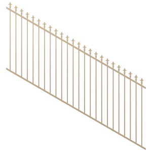 ProtectorAl 1201-2400W x 1200H Primrose Spear Top Pool Fence Panel Raked 16-30º