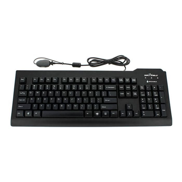 Seal Shield Silver Seal Medical Grade Keyboard - Black [ssksv207l]