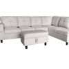 Vega Sectional Sofa with Ottoman Linen - Beige