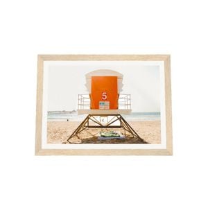 Galrie Premium Lifeguard Stand at Imperial Beach - Perfect for Safety and Style, Wood Frame, A4 21 x 30cm (8 x 12inch)