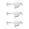 3x Rapala 3.5cm X Light Crank Shallow Run Crankbait Fishing Lures - Pearl White