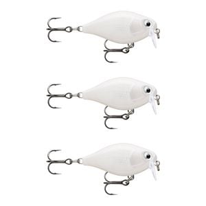 3x Rapala 3.5cm X Light Crank Shallow Run Crankbait Fishing Lures - Pearl White