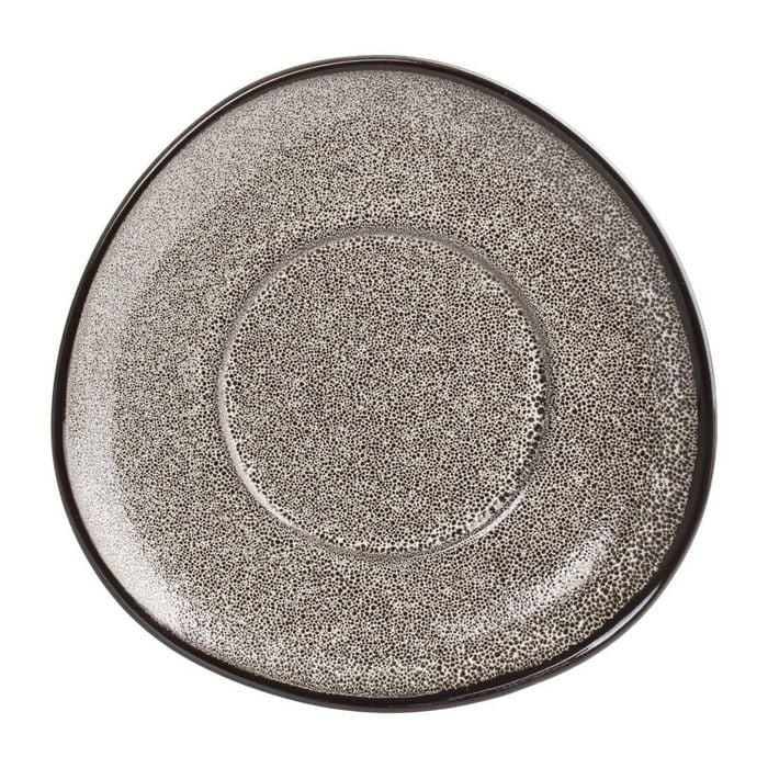Olympia Cappuccino Saucer Mineral Triangular Grey Stone 150mm (6 Pack) Commercial Crockery