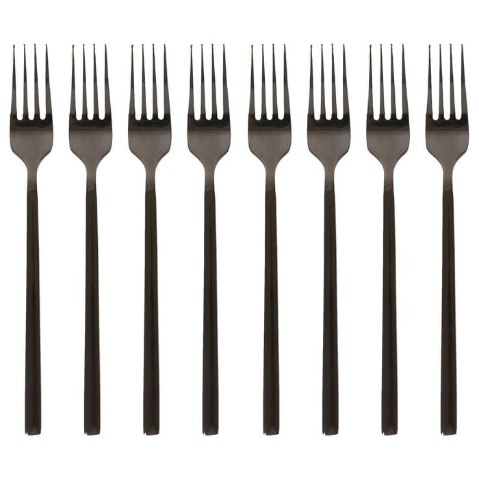 Argon Tableware Stainless Steel Dinner Forks - 19.5cm - Pack of 8