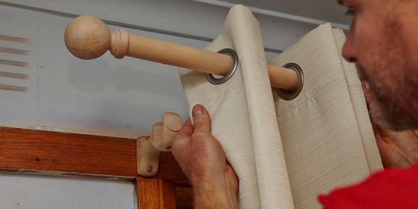 DIY - Header and Step 2 - How to hang curtains  - Matt
