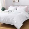 LINENOVA Microfiber Soft 1200TC Quilt Cover Set White Double
