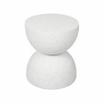 Levede Side Table Terrazzo Hourglass Magnesia Stool Stand Outdoor Top 40cm