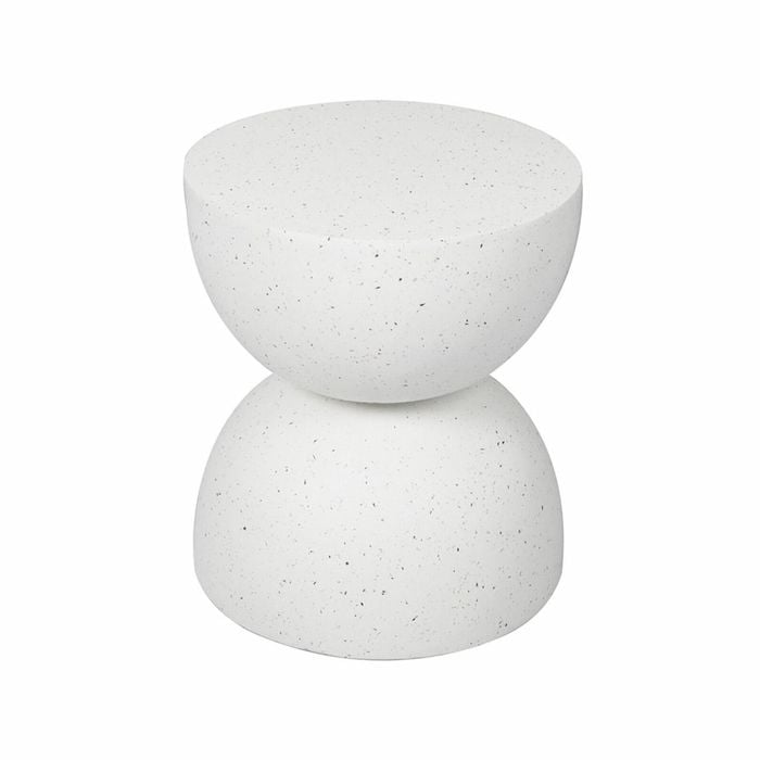 Levede Side Table Terrazzo Hourglass Magnesia Stool Stand Outdoor Top 40cm