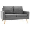 vidaXL 2-Seater Sofa Light Grey Fabric