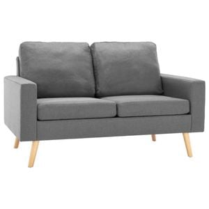 vidaXL 2-Seater Sofa Light Grey Fabric