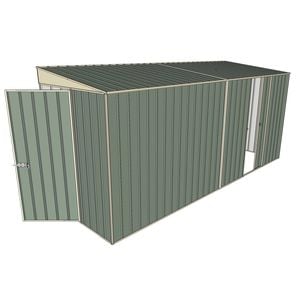 Build-a-Shed 1.5 x 4.5 x 2m Hinged Door Tunnel Shed With Hinged Side Door - Green
