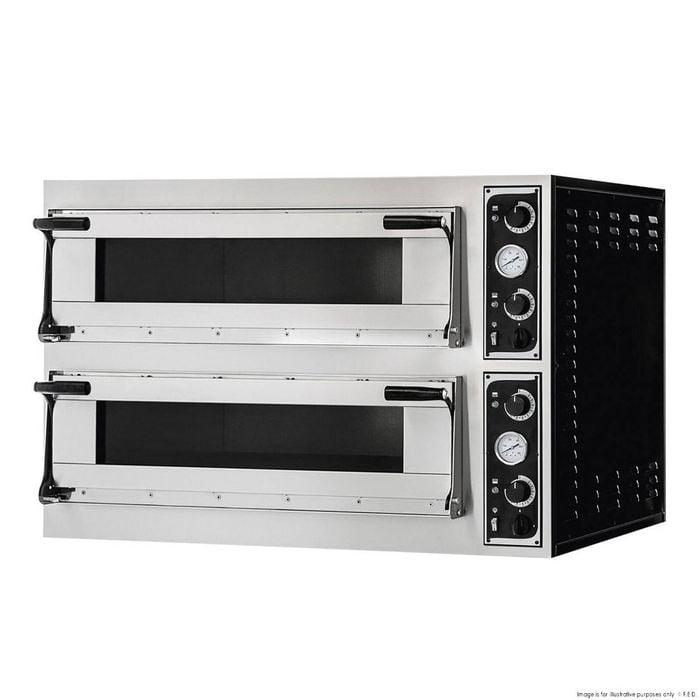 Bakermax Prisma Food Pizza Ovens Double Deck 12 X 35cm  - Deck Ovens (tp-2-sd)
