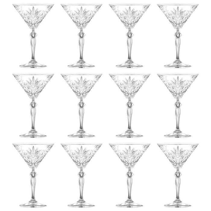 RCR Crystal Melodia Martini Glasses - 210ml - Pack of 12