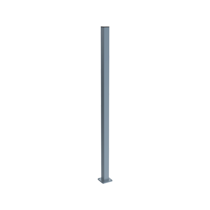 ProtectorAl 50 x 50 x 1900mm Deep Ocean Aluminium Pool And Garden Flanged Post With Cap