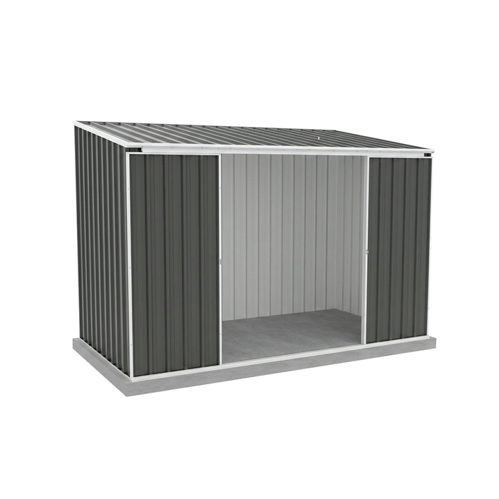 Absco Sheds 3.0 x 1.52 x 2.08m Woodland Grey Ezislider Double Sliding Door Garden Shed