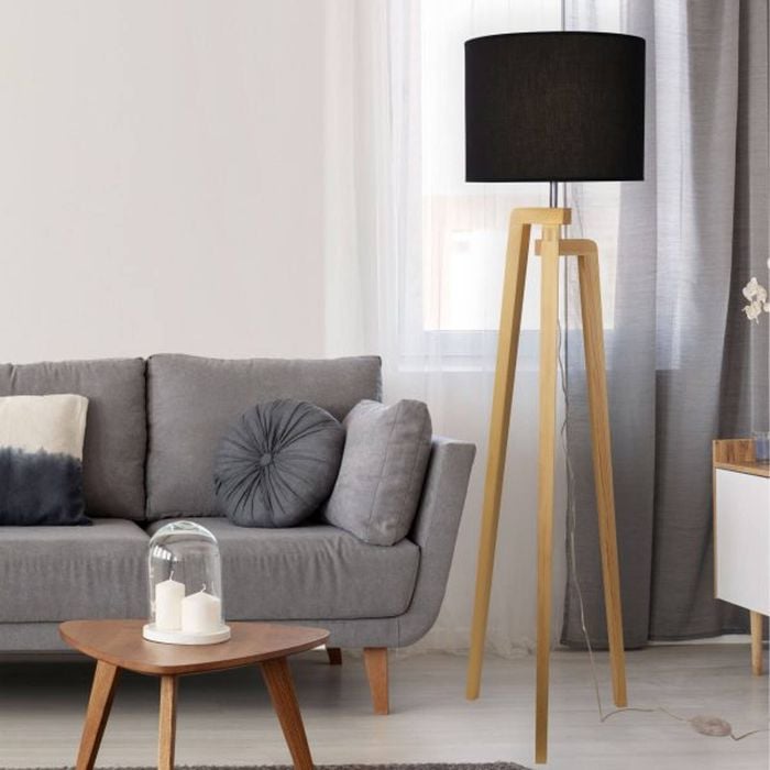 Oriel Lighting Lund Complete Floor Lamp Black