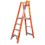 Indalex 1.2m 180kg Pro Series Industrial Fibreglass Platform Ladder