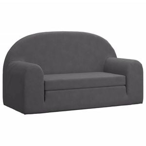 vidaXL Kids' Sofa Bed 2-Seater Anthracite Soft Plush kids' sofa kids' couch