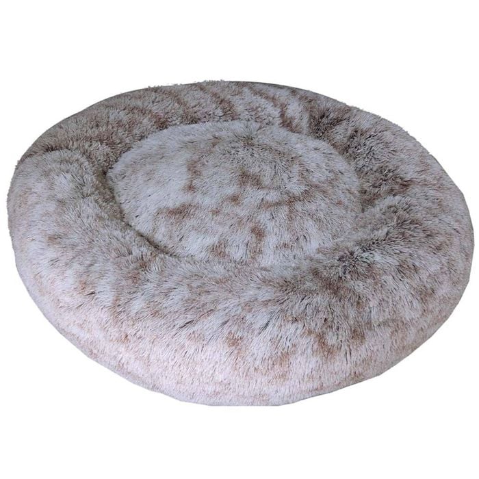 Prestige Pet Snuggle Pals Calming Cuddler Plush Pet Bed Ombre Brown 120cm